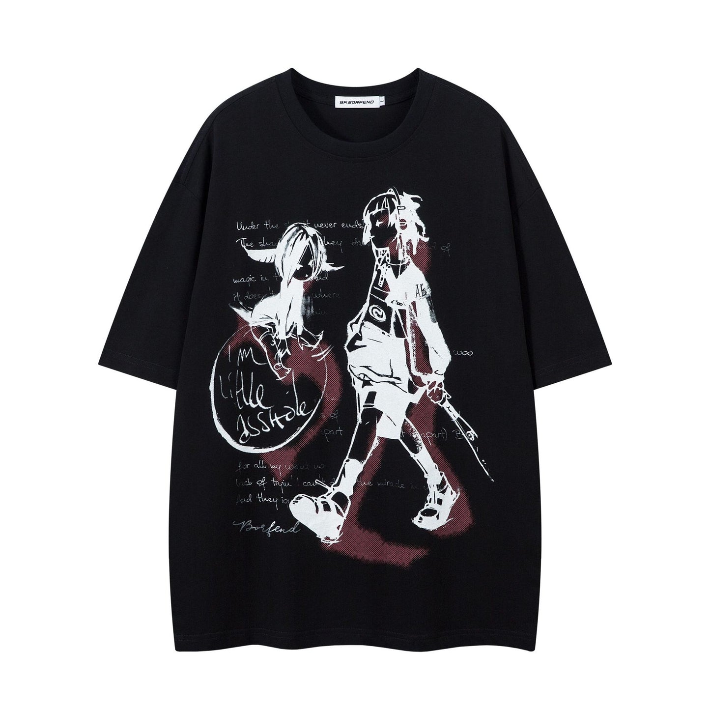 Remeras rock nacional summer vintage t-shirt loose graffiti print short sleeve