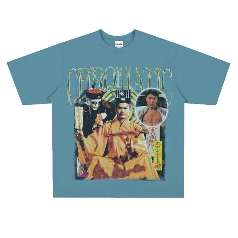 Film Star T Shirt Movie Zombie Pure Cotton Short Sleeve Loose Design T-shirt Men