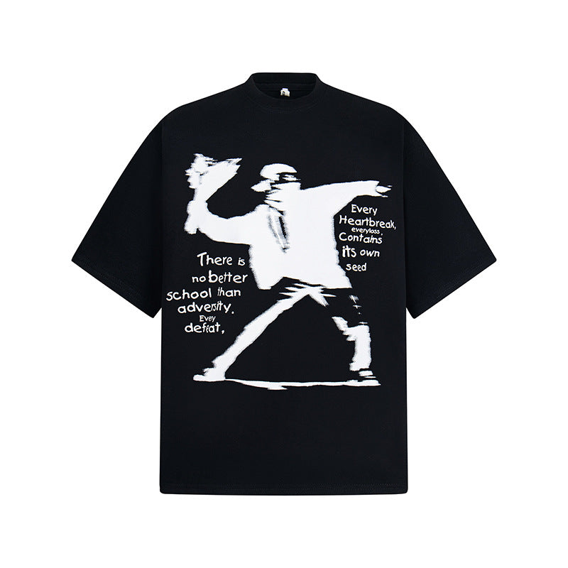 New York Hip Hop Style Vintage Short Sleeve T-Shirt Summer Loose Oversize