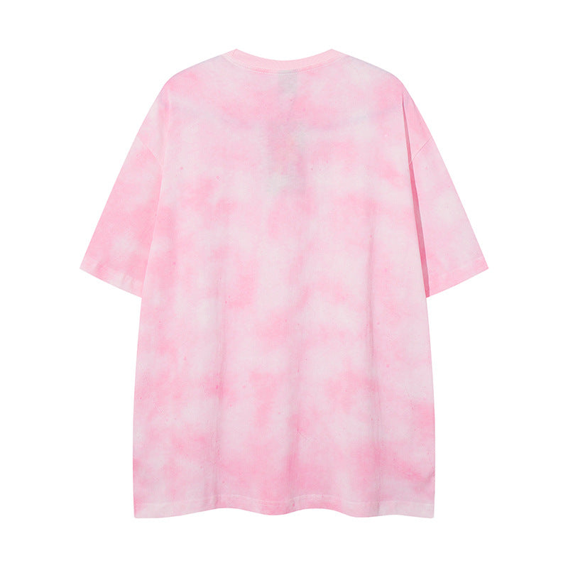 Nyc T Shirt Tie-dye Crew Neck Short Sleeve T-Shirt Summer Loose Casual Top
