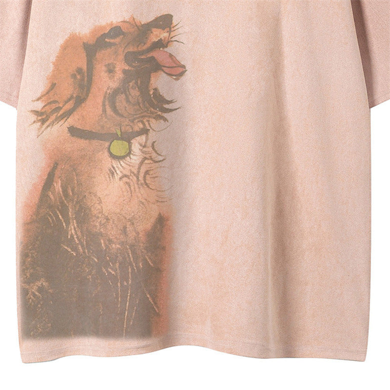 Camisetas Streetwear Summer Vintage Wolf Legend Casual Loose Short Sleeve T-Shirt