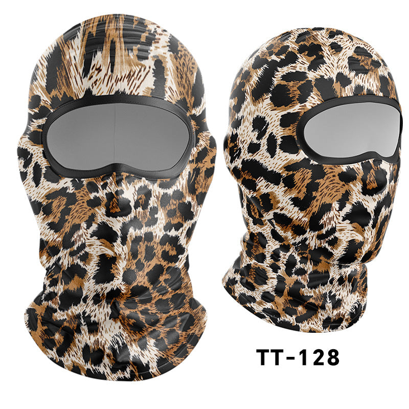 Cycling Windproof Hood Camouflage Python Ice Silk Mask Sunscreen Windproof