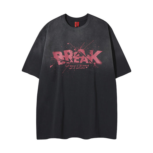 New York Hip Hop Style Summer Crew Neck Print Short Sleeve T-Shirt Loose Casual Top