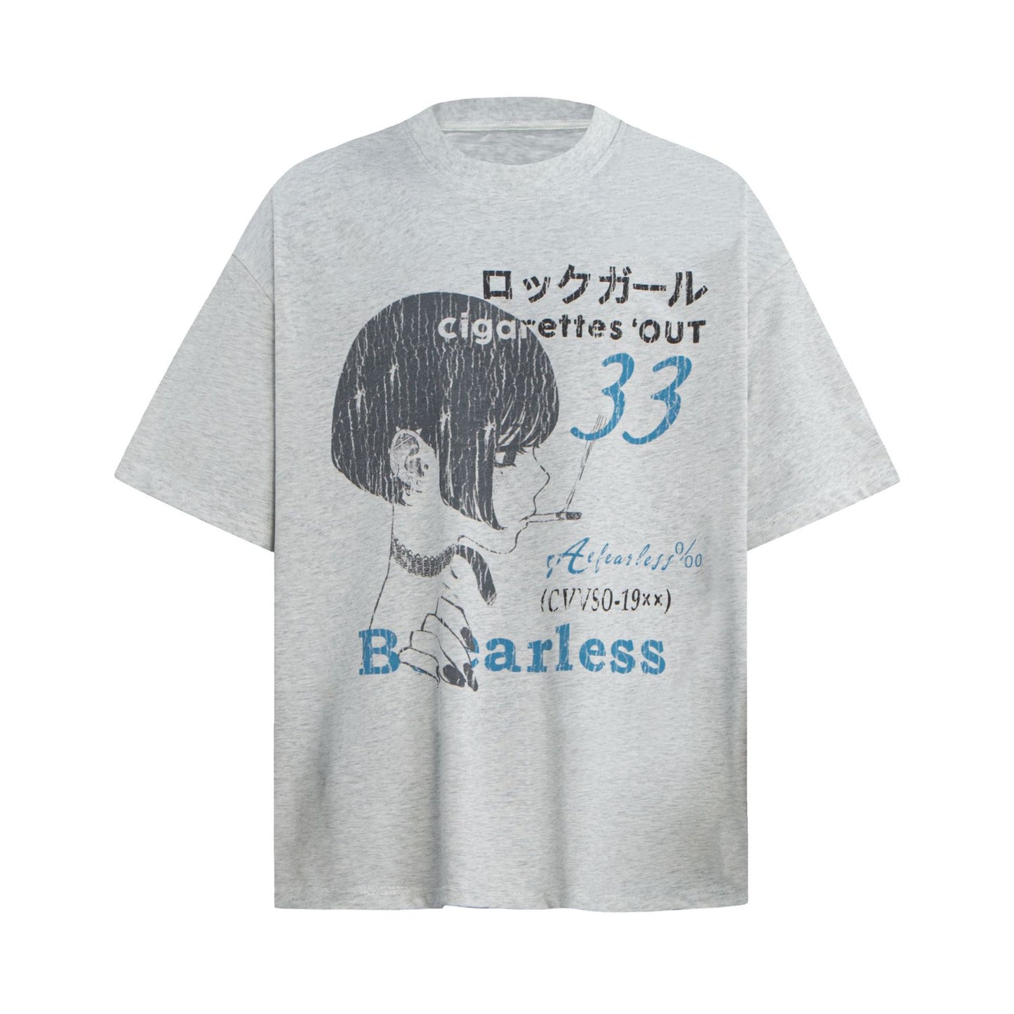 Unisex T-shirts Street Vintage Comic Character Men's Loose Short Sleeve T-Shirt