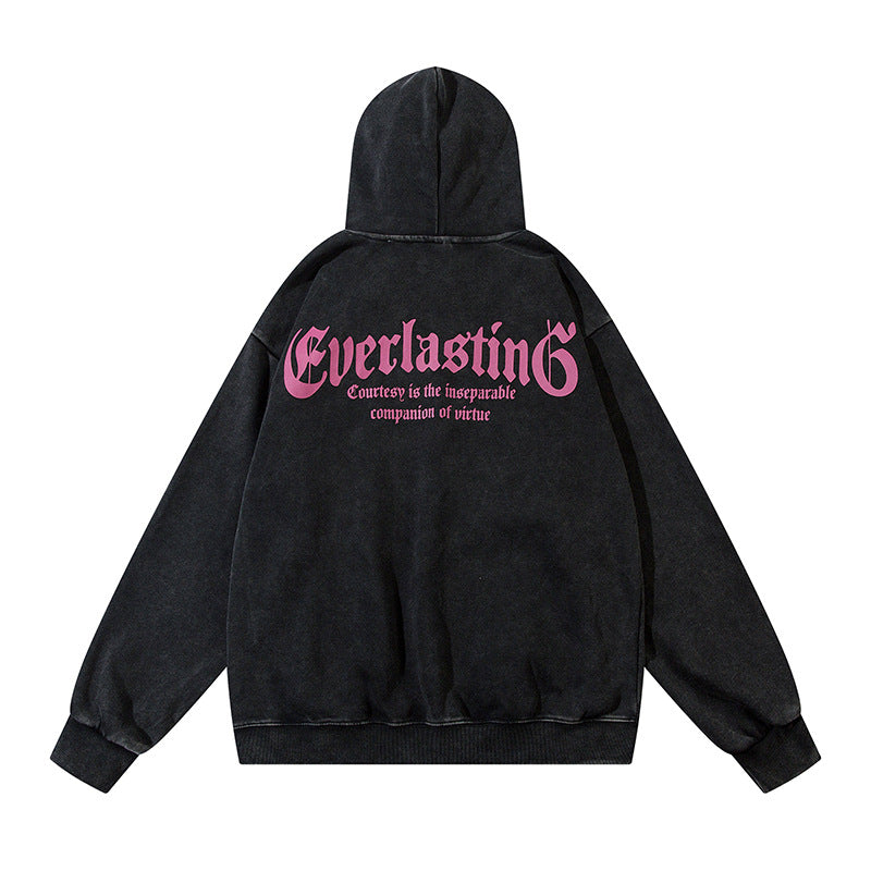 Streetwear Hoodie Vintage Wash Make Old Hooded Sweater