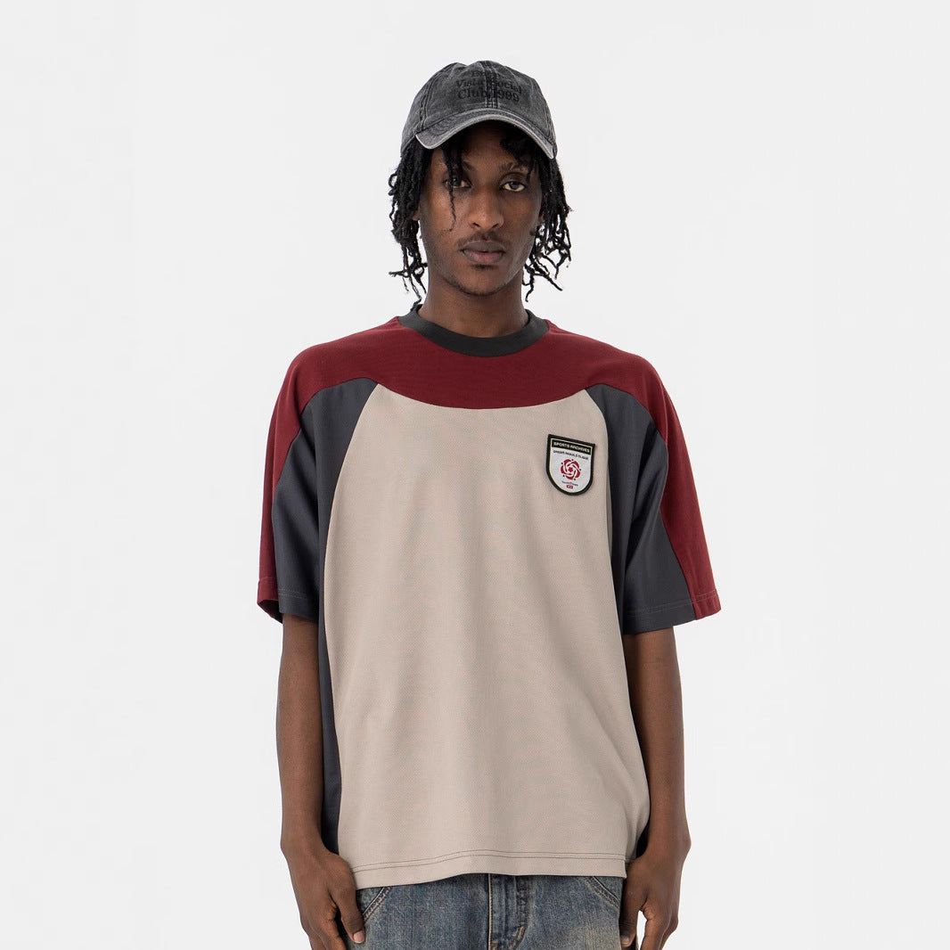 Vintage College Shirts Summer Vintage Crew Neck Short Sleeve T-Shirt