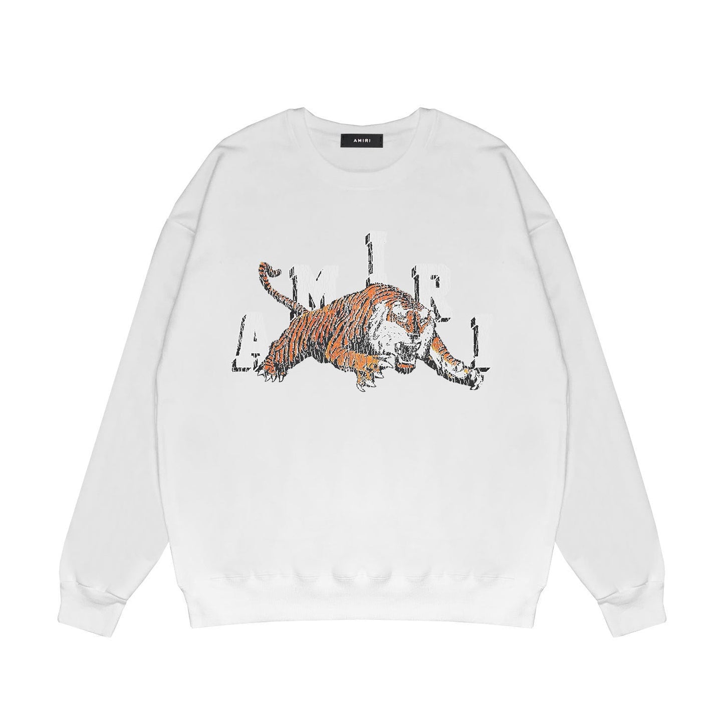 Amiri Long Sleeved Shirt Fashion Brand Crew Sweatshirts round Neck Sweater