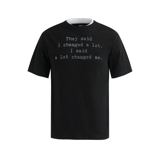 Nostalgia T Shirts Vintage Alphabet Short Sleeve T-Shirt Summer Loose Top