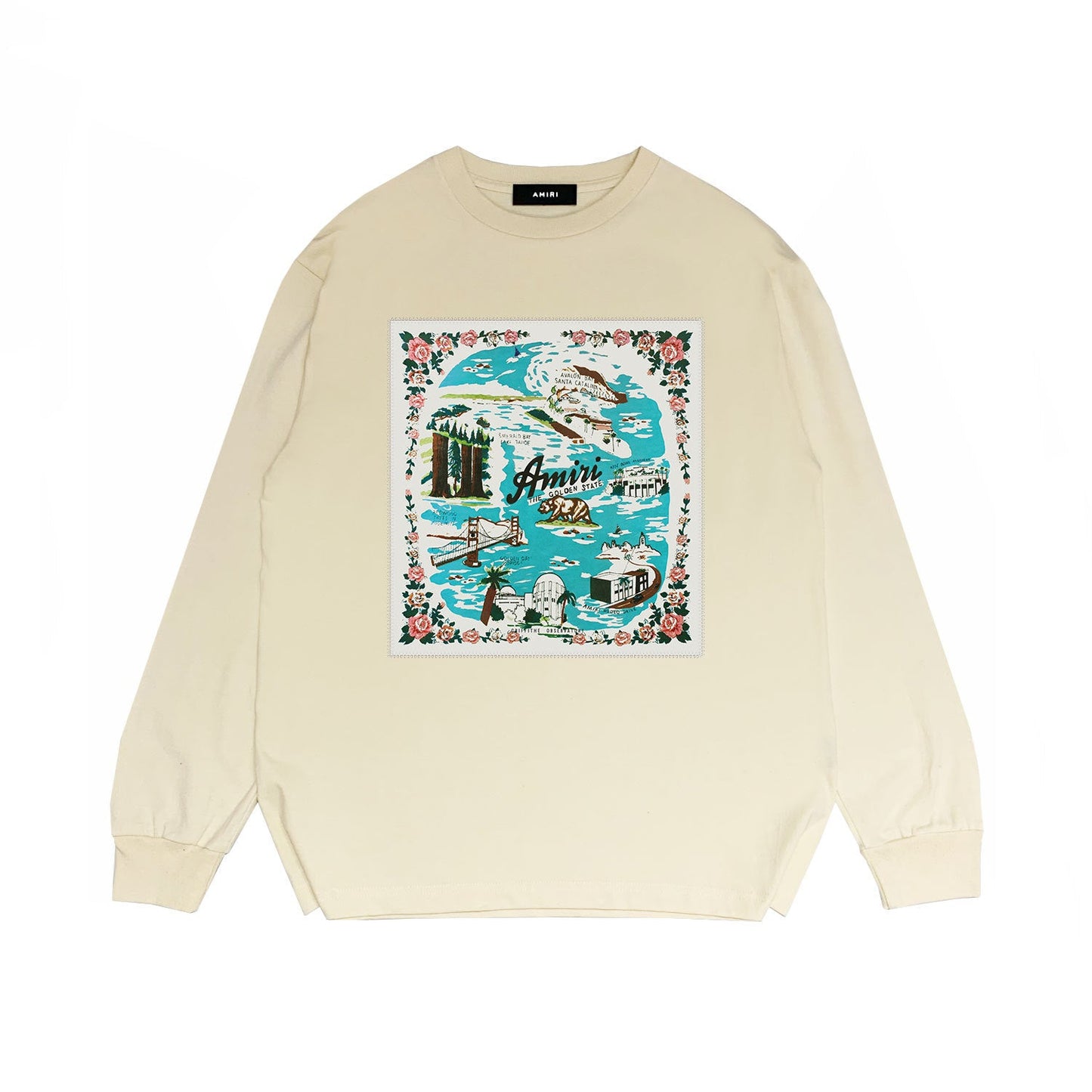 Amiri Long Sleeve Shirt Fashion Brand Long Sleeve Long-Sleeved T-shirt Blouse