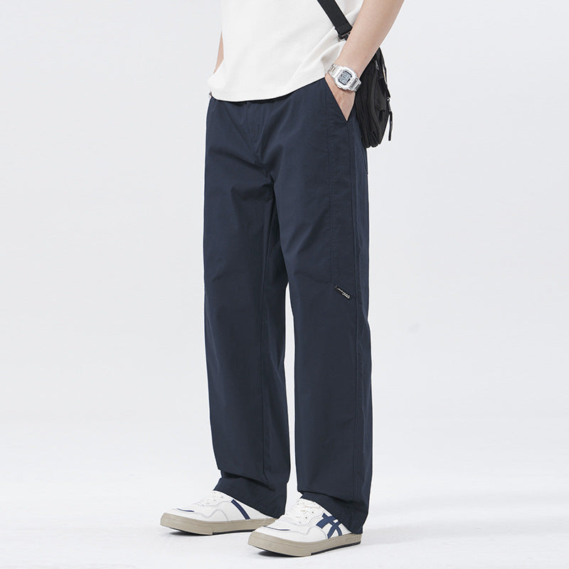Men Casual Pants Spring Men's Wide Leg Straight Pants