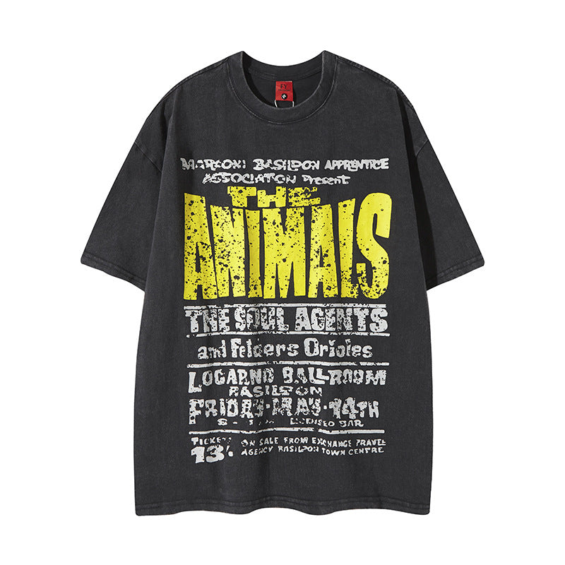 Nyc T Shirt Alphabet Print Short Sleeve T-Shirt Summer Loose Casual