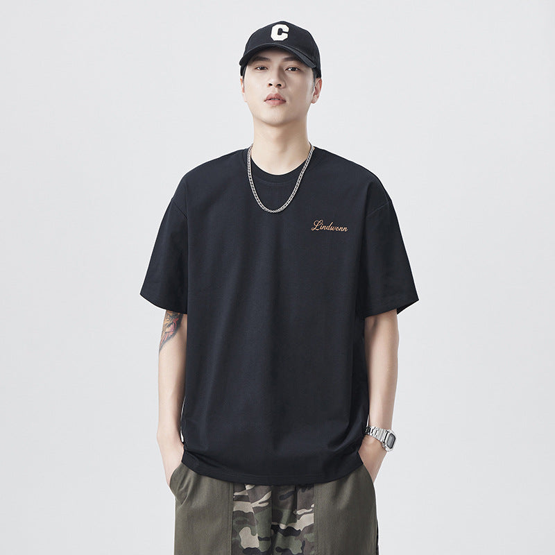 Men T-shirts Short Sleeve Summer Vintage Loose Top
