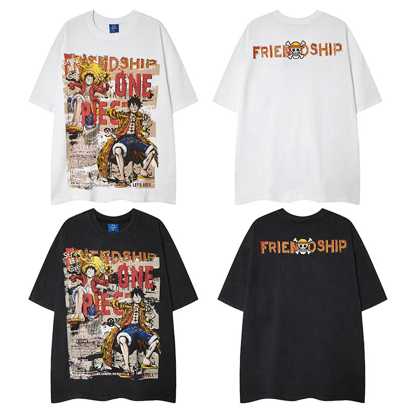 Nyc 1990 Shirt Retro Hip Hop Alphabet Short Sleeve T-Shirt