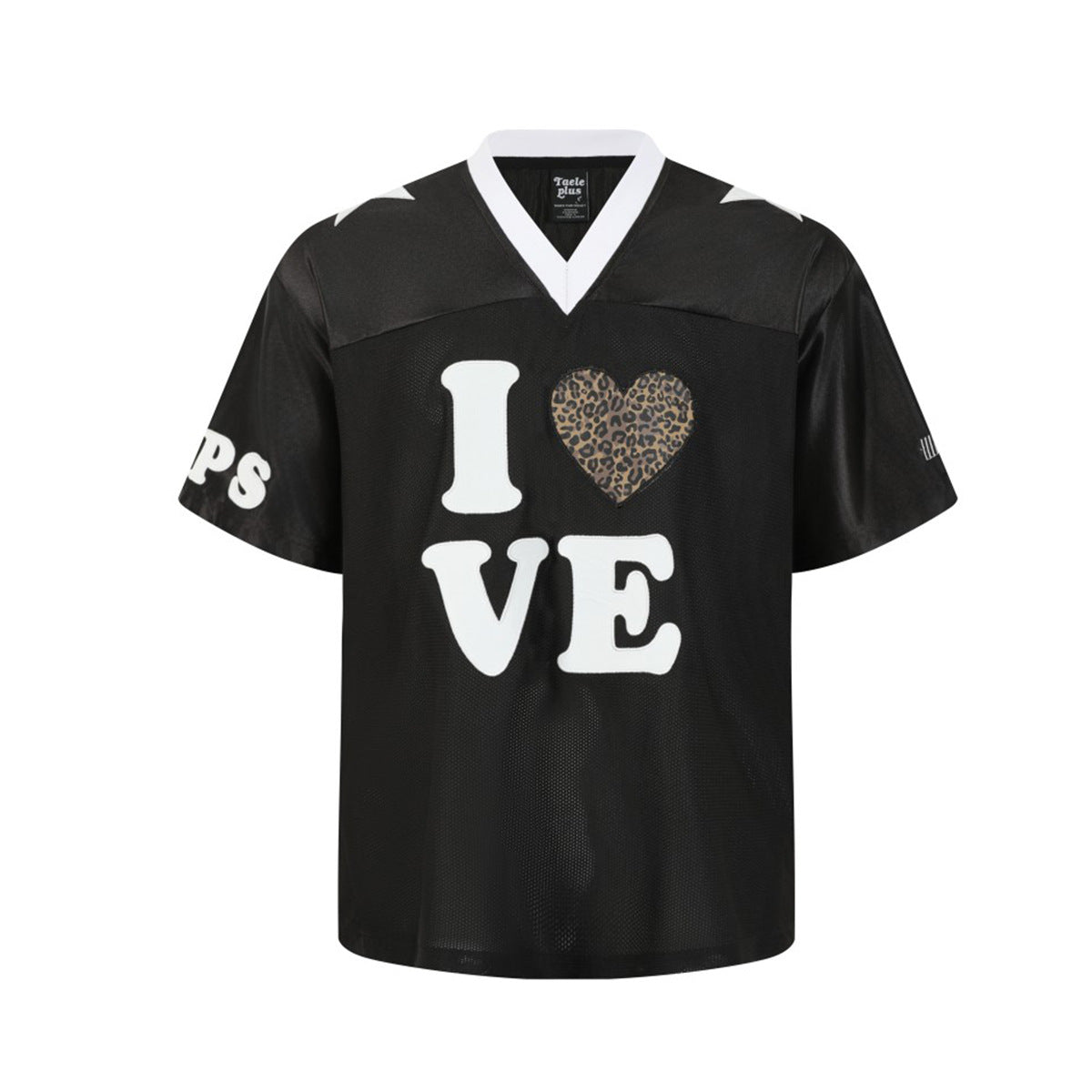 Hustle vintage summer short-sleeved leopard print hiphop quick-drying mesh sports t-shirt