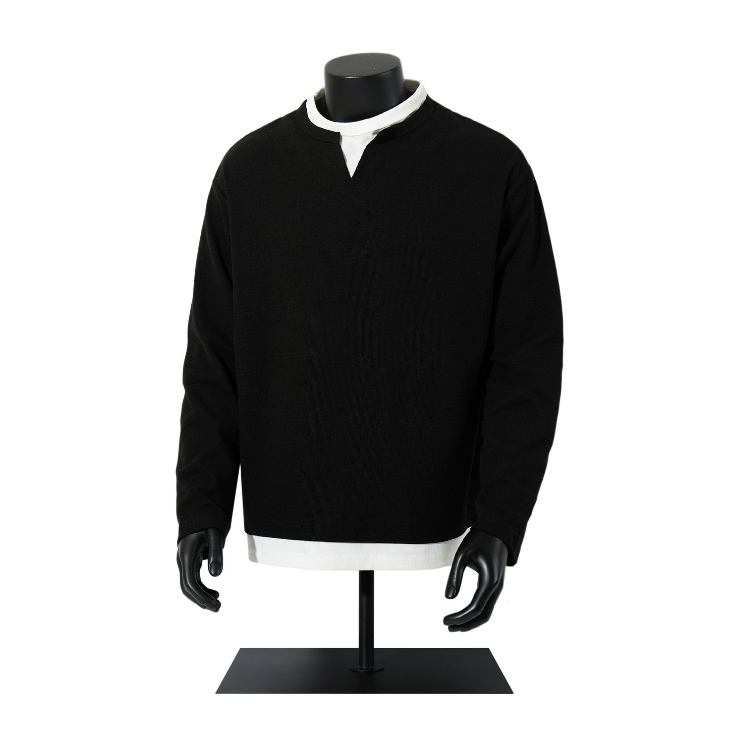 Unisex long-sleeved shirt autumcasualfake two-piece