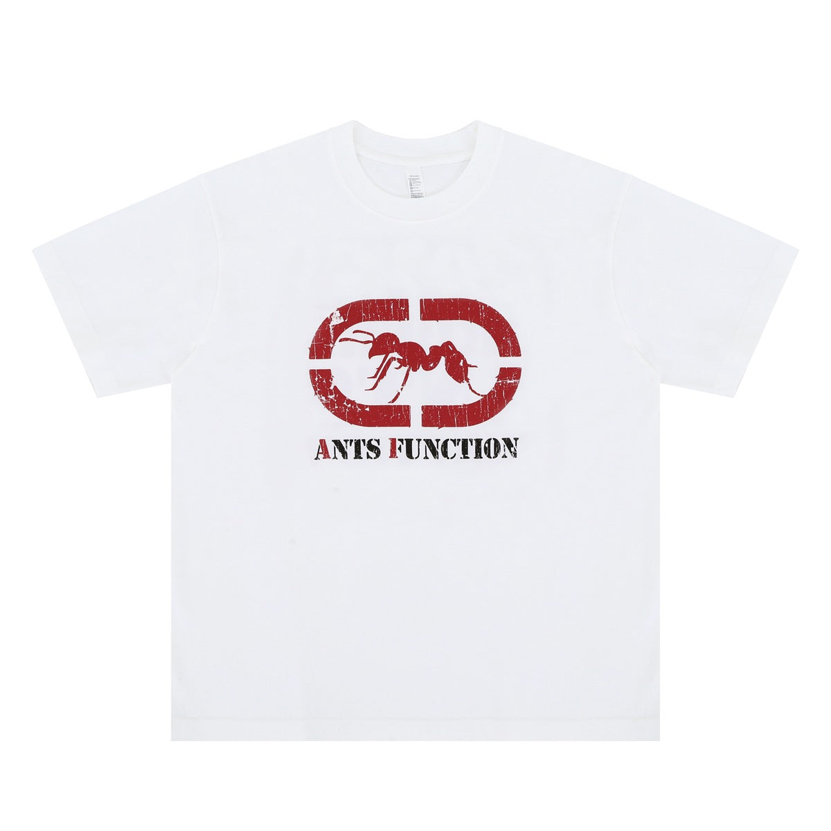 Vic Streetwear Summer Ant Printed Loose Casual Short Sleeve T-Shirt
