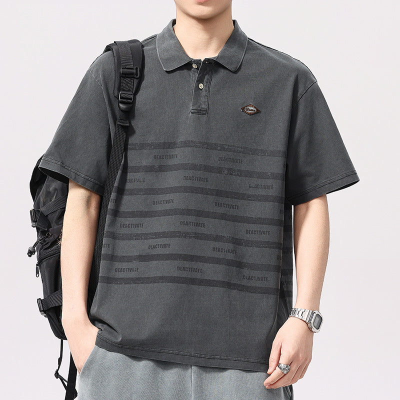 Men T-shirts Vintage Short Sleeve Summer Top