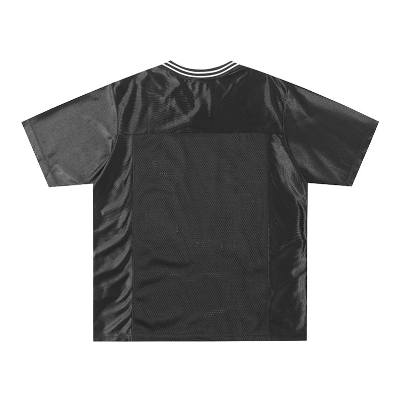 Vestimenta De Los 90 Summer Hollow Sweatshirt V-Neck Short Sleeve T-Shirt