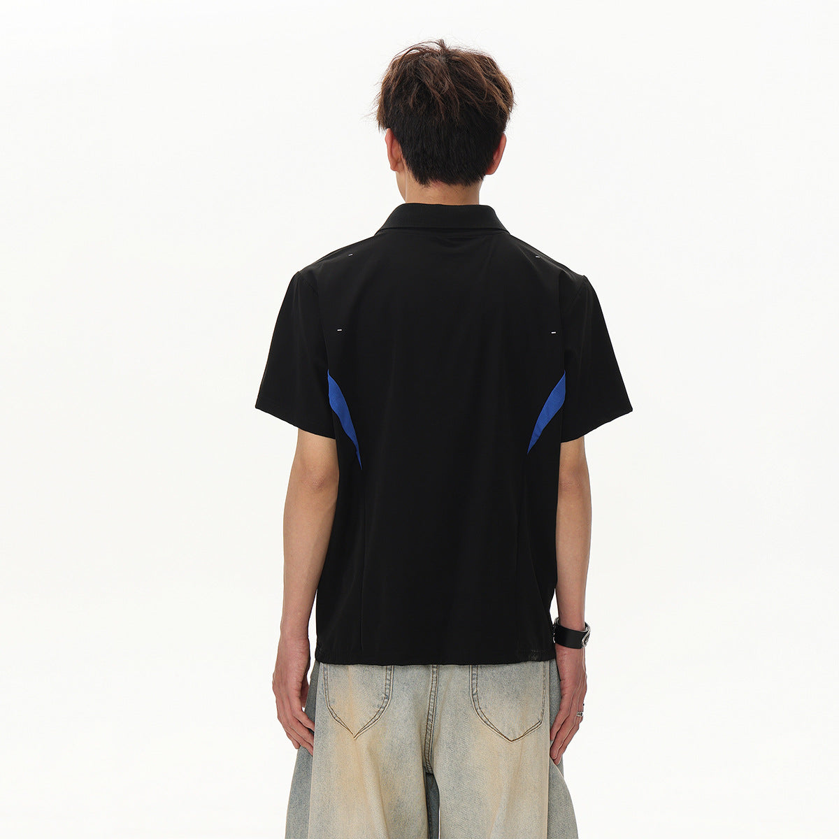 Hip hop clothing new york summer lapel quick-drying short-sleeved t-shirt