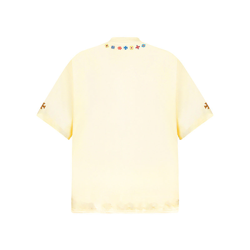 Hip Hop Clothes New York Embroidered Short Sleeve T-Shirt Summer Casual Loose Top
