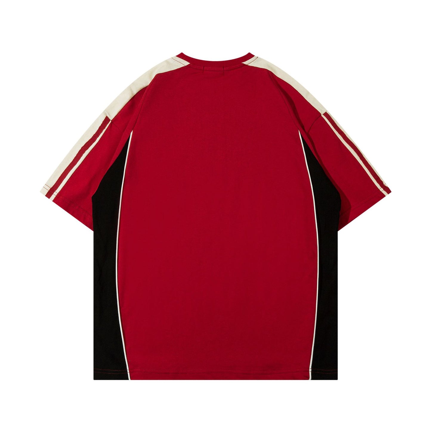 Racing oversized t shirt retro locomotive style racing suit short sleeve t-shirt