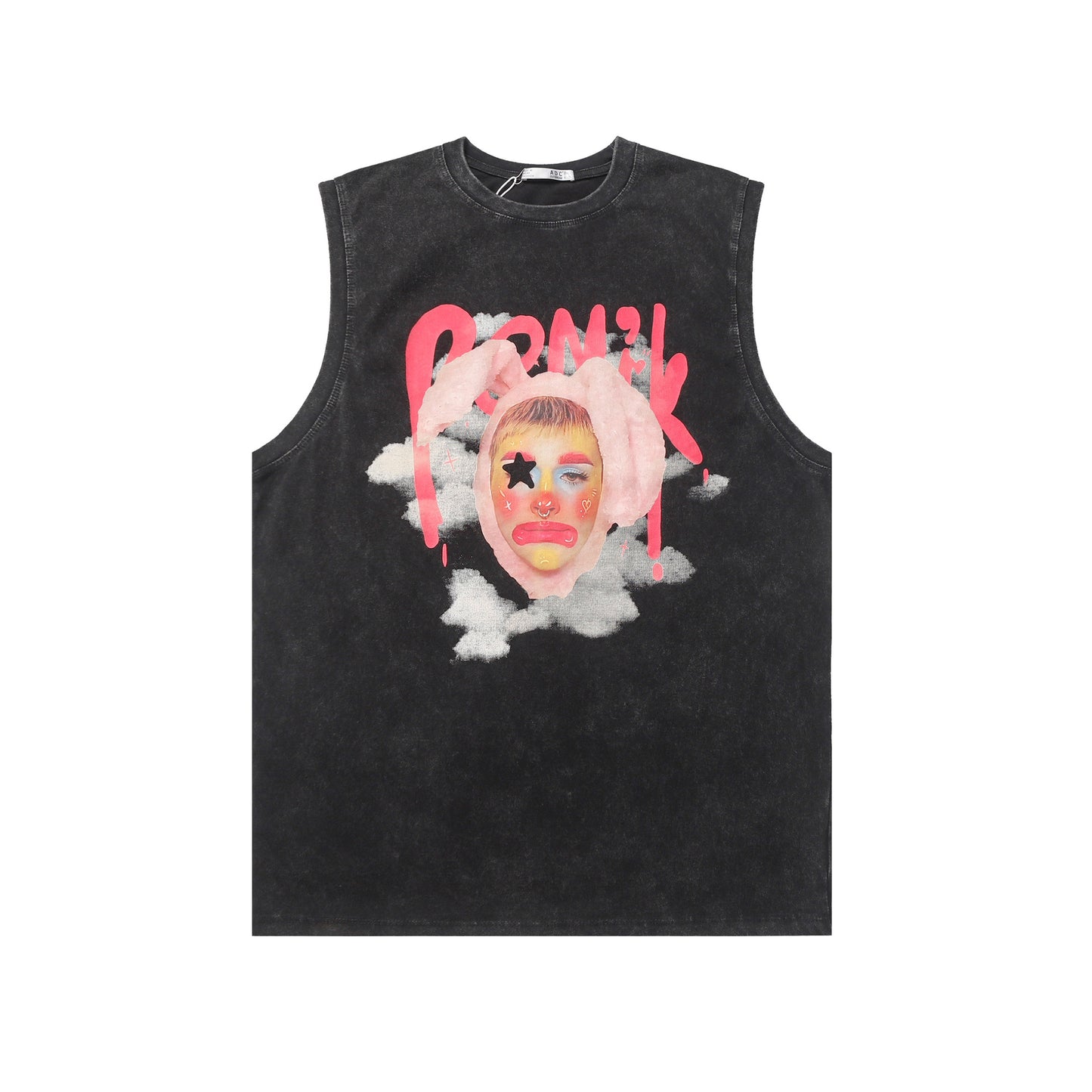 Hip hop shirt summer vest clown print t-shirt
