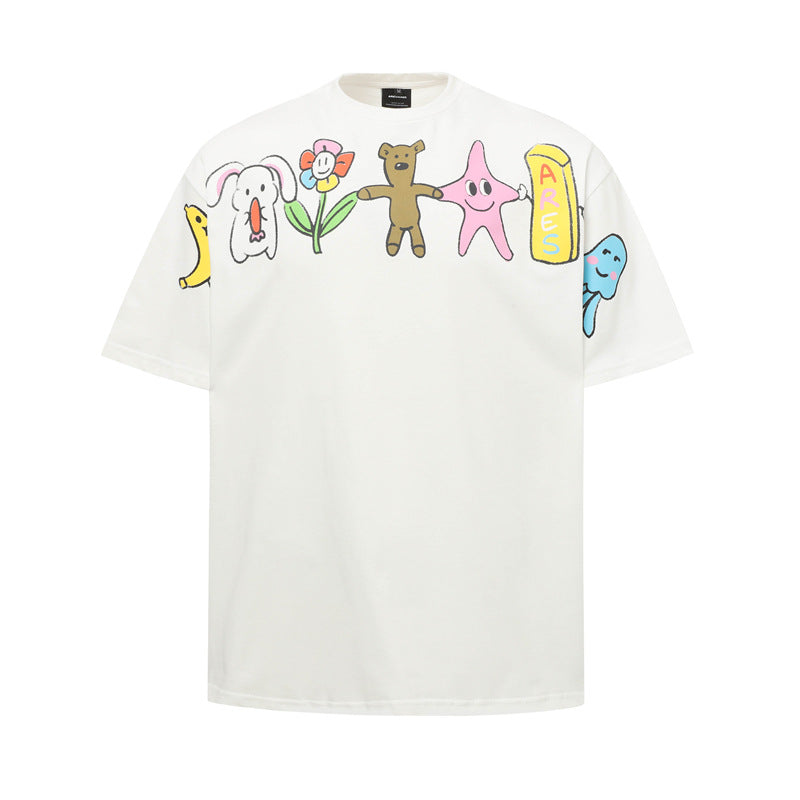 Hip Hop Shirts For Boys Short Sleeve T-Shirt Loose Casual