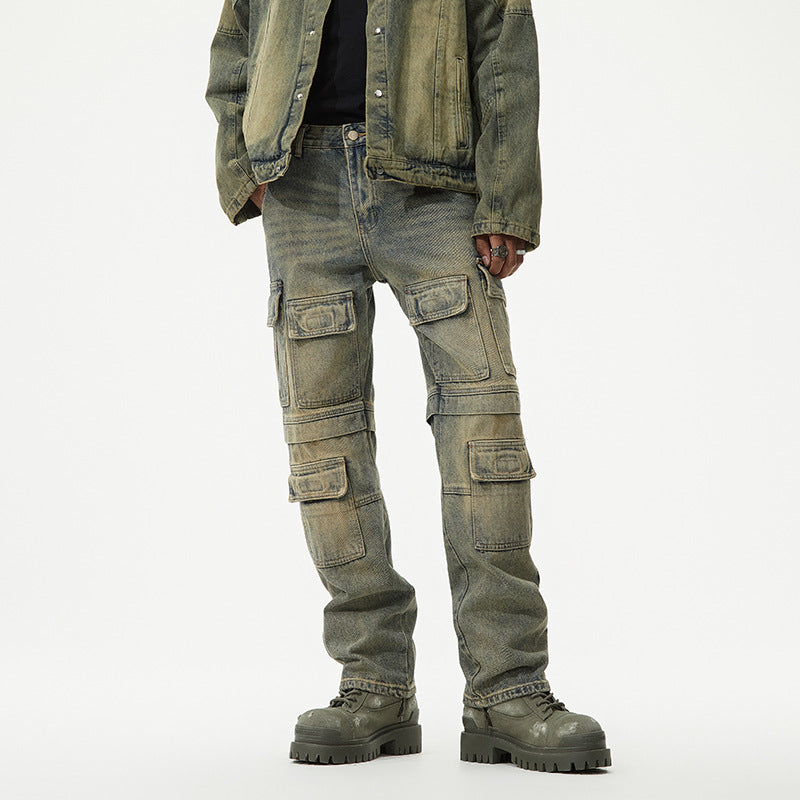 1990 Fashion Jeans Retro Loose Straight Jeans Trousers