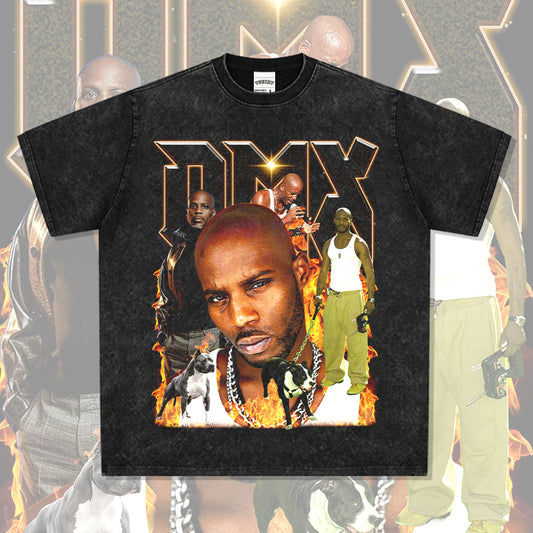 Marcas streetwear usa vintage dmx earl simmons print short sleeve t-shirt