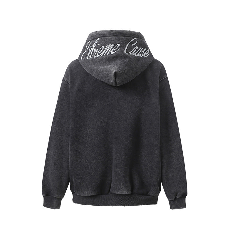 Streetwear Hoodie Vintage Washed Old Hooded Sweater