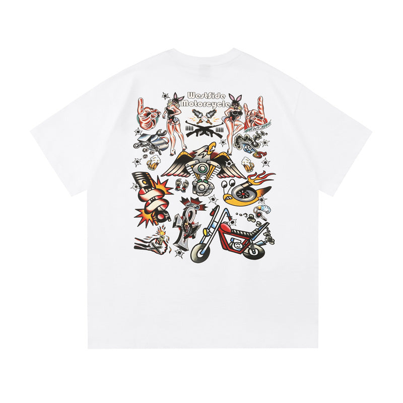 Casual Street Wear Vintage Short Sleeve T-Shirt