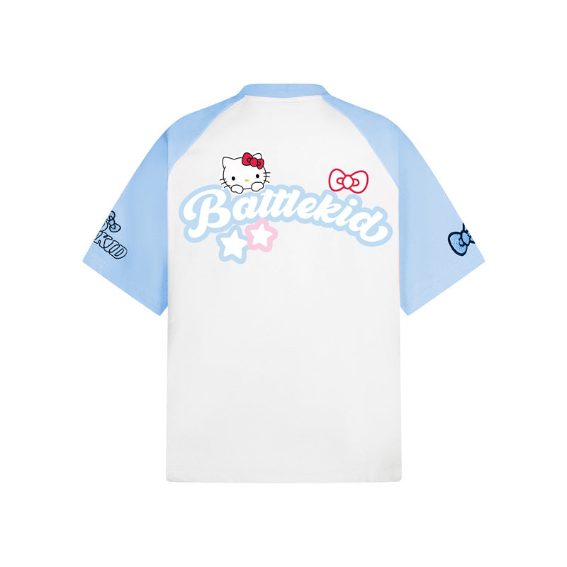 Casual Street Wear Embroidered Short Sleeves
