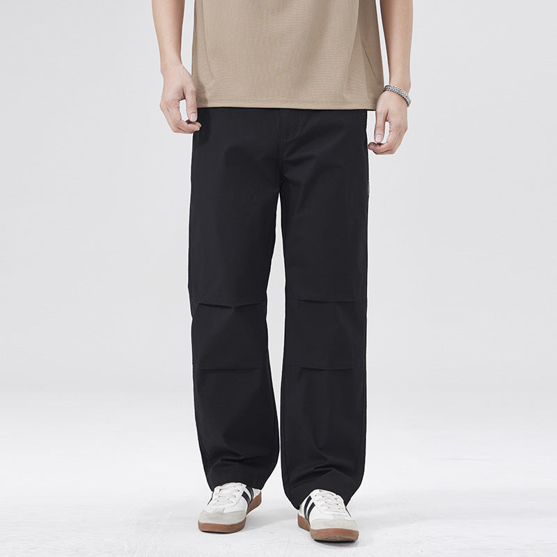 Men Casual Pants Spring Summer Wide Leg Vintage Loose Pants