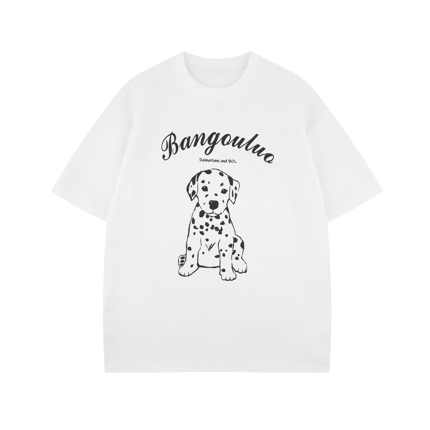 Unisex T-shirts Premium Sense Fun Cartoon Dog Design Loose T-Shirt