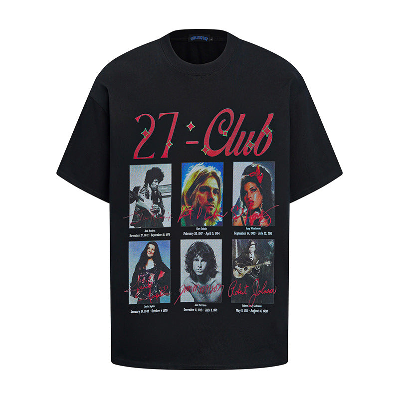 Hip hop clothing new york summer hip hop wash t-shirt short sleeve loose