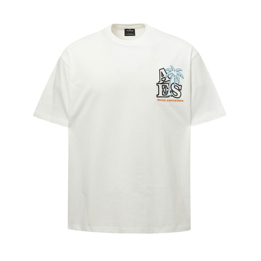 Hip Hop Shirts For Boys Letter Embroidered Short Sleeve T-Shirt Loose Casual Short Sleeve Top