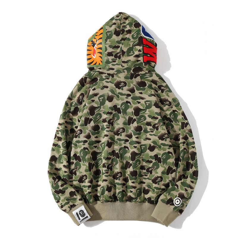 Ape Hoodie WGM Alphabet Patch Ink Pattern Camouflage Hooded Sweater Jacket