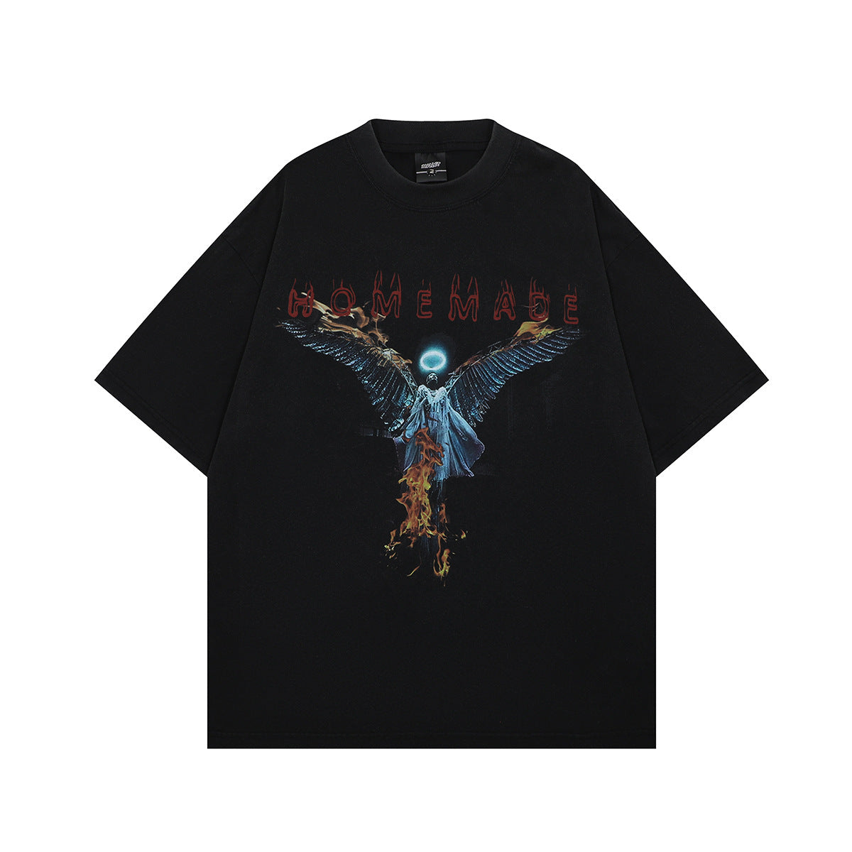 Hip hop shirt summer angel print short sleeve t-shirt