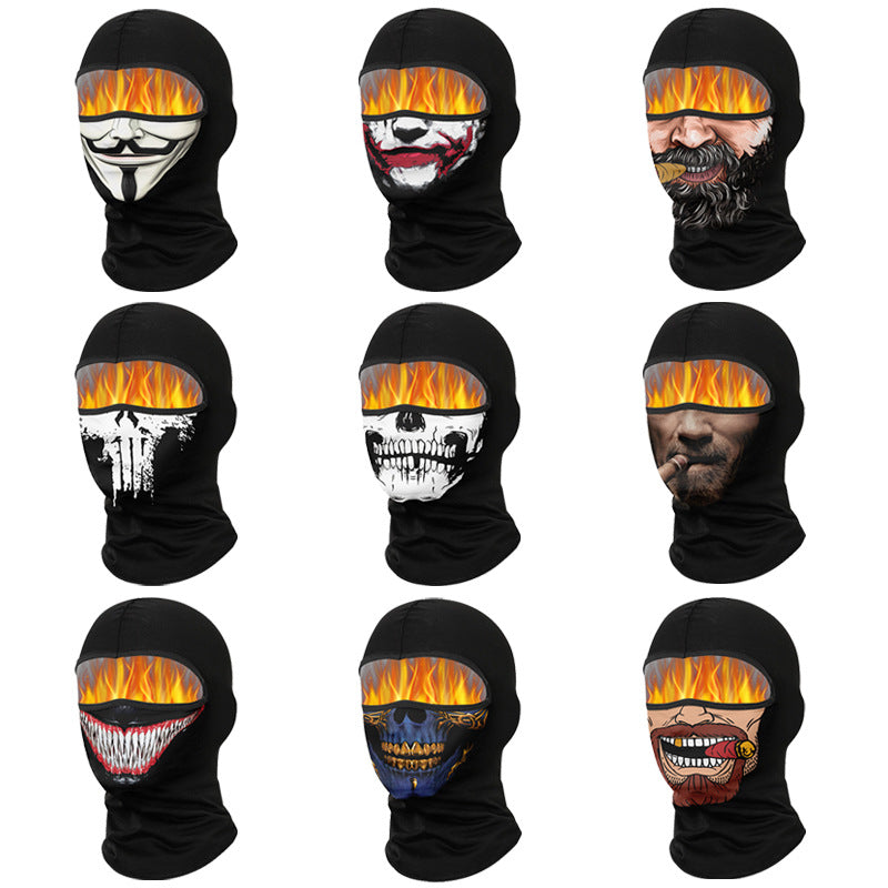 Cycling Windproof Hood Autumn and Winter Fleece Warm Windproof Cold Breathable