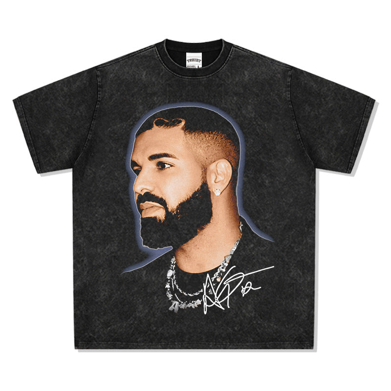 Marcas streetwear usa vintage drake Drake print short sleeve t-shirt