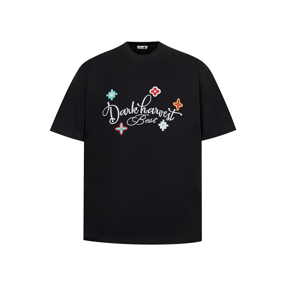 T shirt vintage usa short sleeve crew neck loose t-shirt top
