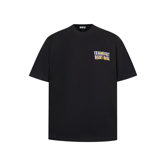 New York Hip Hop Style Vintage Short Sleeve T-Shirt Printed Letter Crew Neck