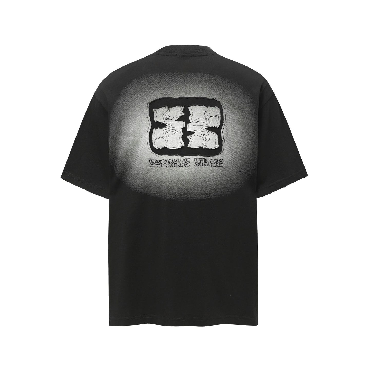 Hip hop clothing new york summer vintage embroidered wash t-shirt