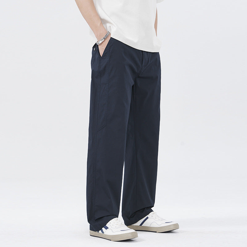 Men Casual Pants Spring Men's Wide Leg Straight Pants