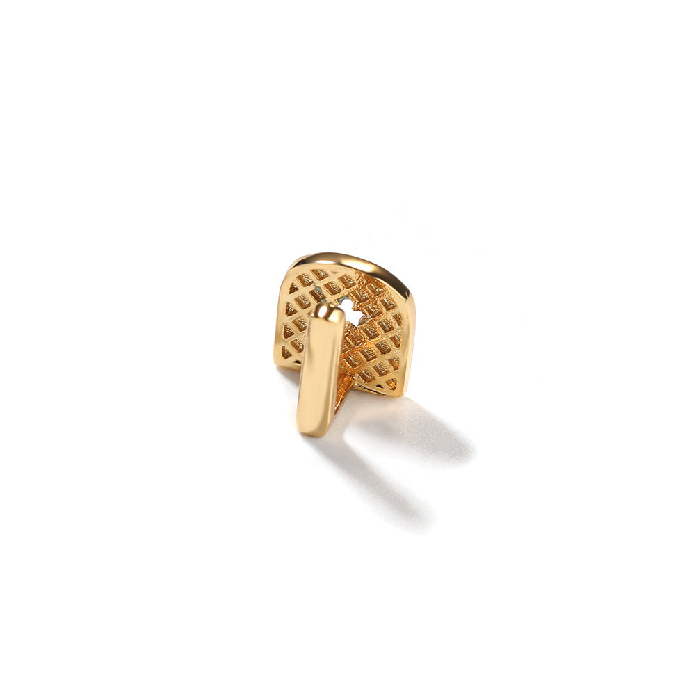 Grillz Single Braces Hip Hop Diamond Gold Teeth Spectrum