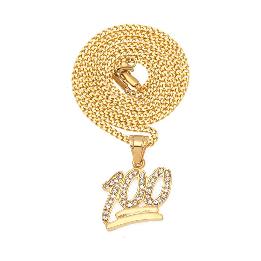 Jewelry Stainless Steel Plated Hip Hop Pendant Necklace rapper