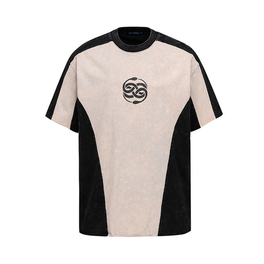 Retro Style Shirt For Men Summer Wash Short Sleeve T-Shirt