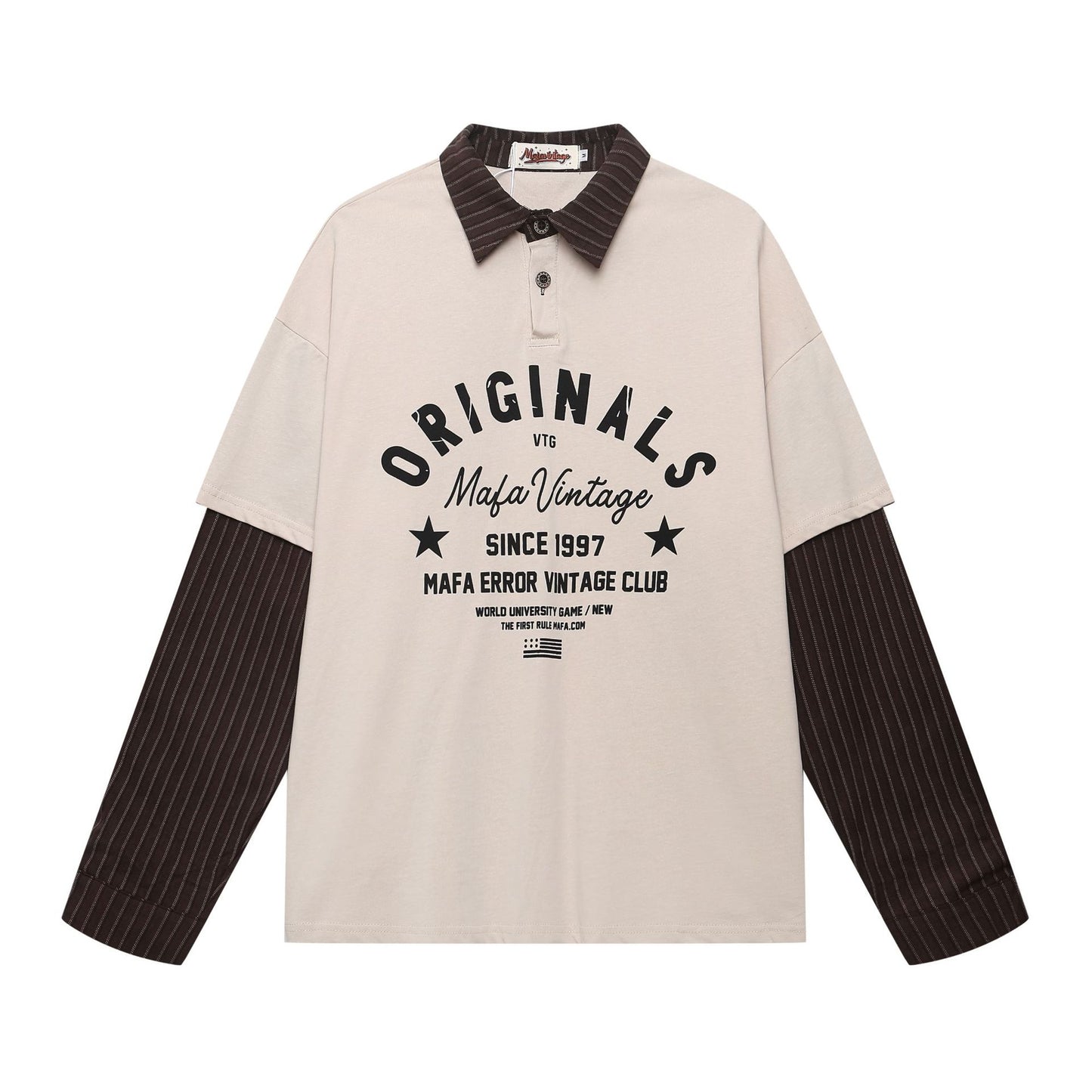 Unisex long-sleeved shirt men's autum lapel