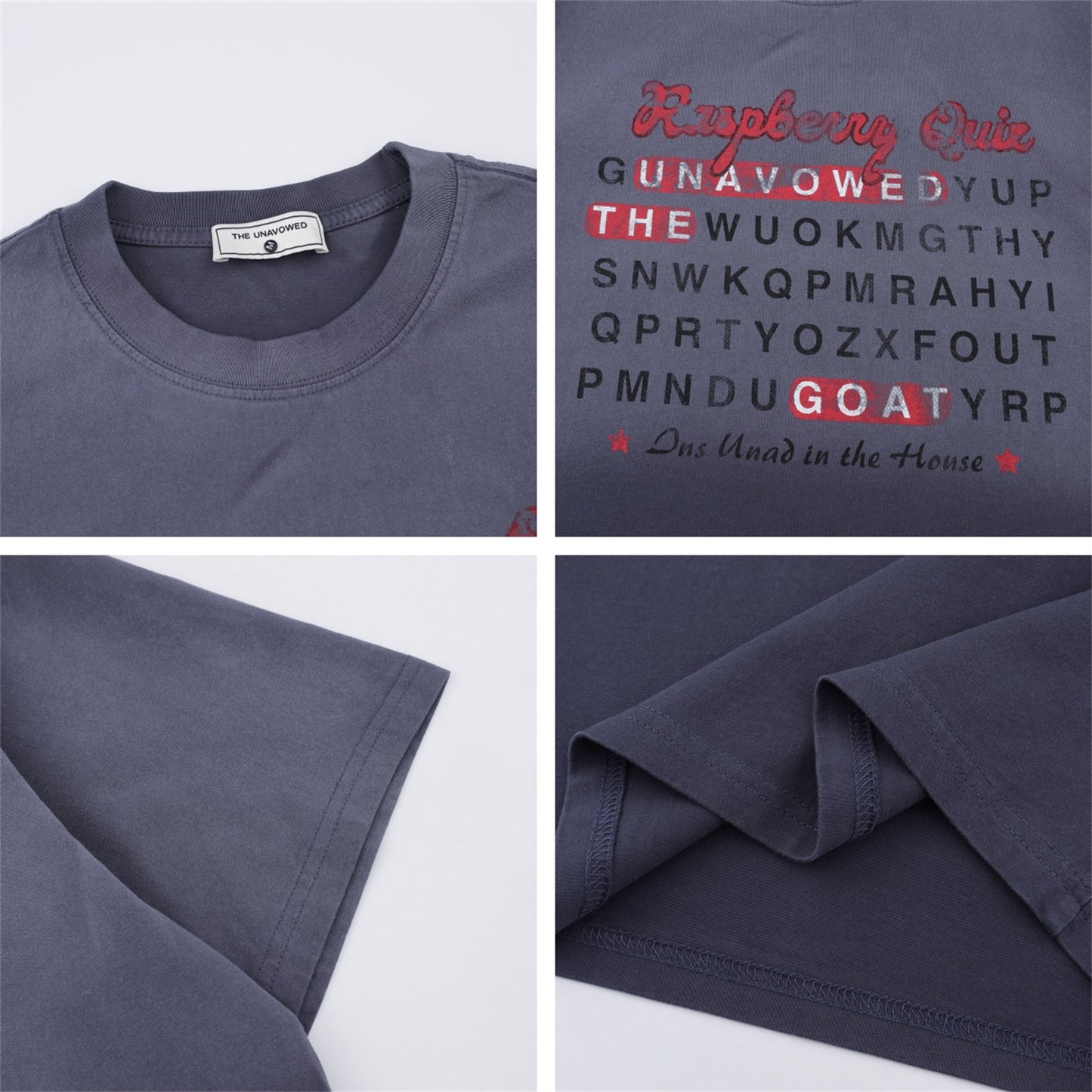 USA Vintage T-Shirt Alphabet Printing Pure Cotton Men's Summer Loose