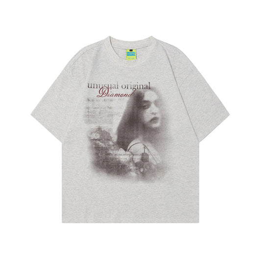Unisex T-shirts Summer Figure Pattern Retro Men's Short Sleeve T-Shirt